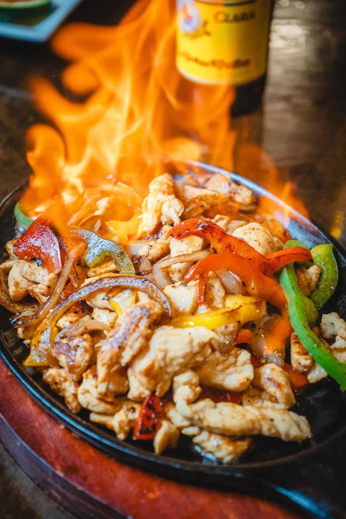 Flaming fajitas